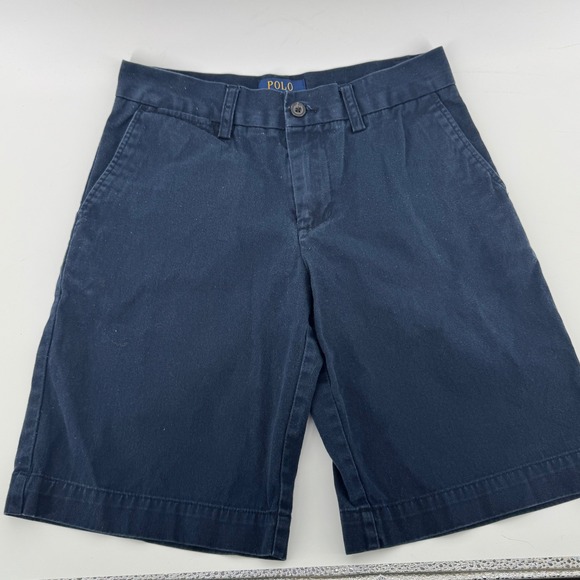 Kids Polo Ralph Lauren Navy Blue Classic Prepster Chino Shorts Size 12 - Picture 2 of 8